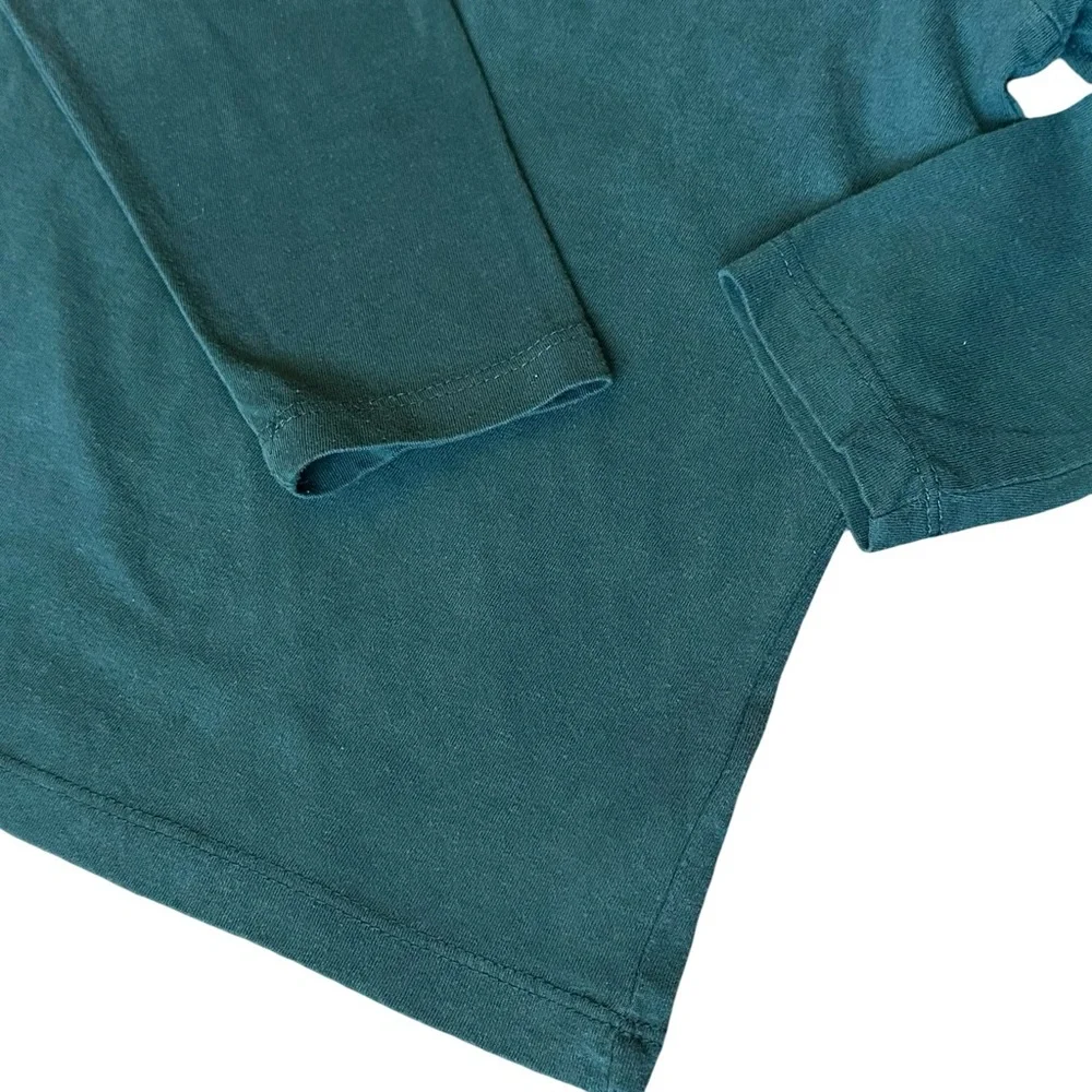 Old Navy 6/7 Boys dark green cotton basic long sleeve shirt